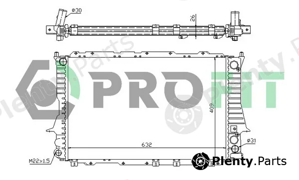 Profit PR0012A3 — Radiator, engine cooling