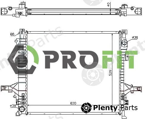 Profit 1740-0703 — Radiator, engine cooling