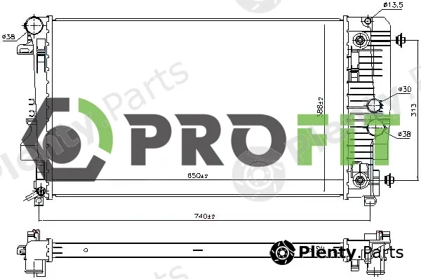 Profit 1740-0317 — Radiator, engine cooling