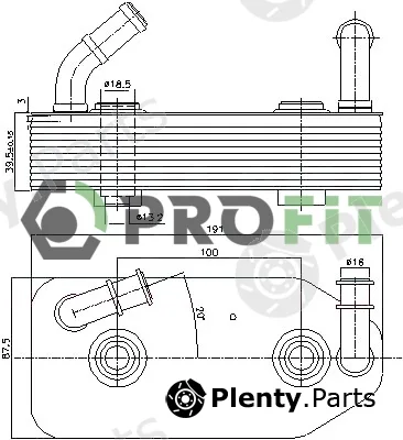 Profit 1745-0050 — Oil Cooler, engine oil