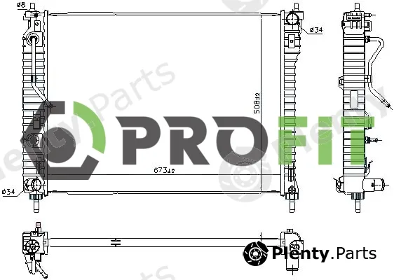 Profit 1740-0393 — Radiator, engine cooling