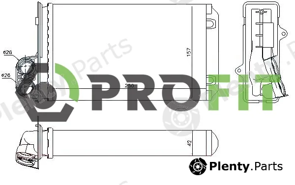 Profit 1760-0091 — Heat Exchanger, interior heating