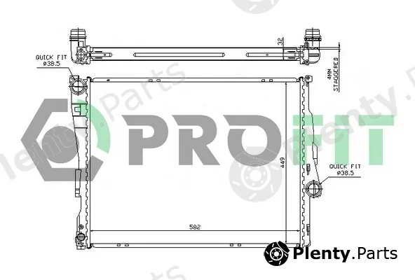 Profit PR0054A3 — Radiator, engine cooling