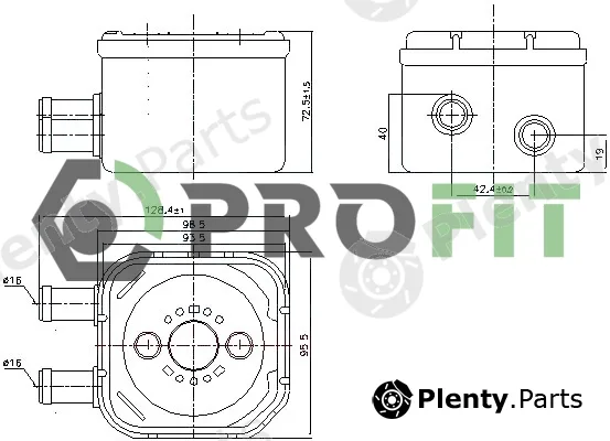 Profit 1745-0064 — Oil Cooler, engine oil
