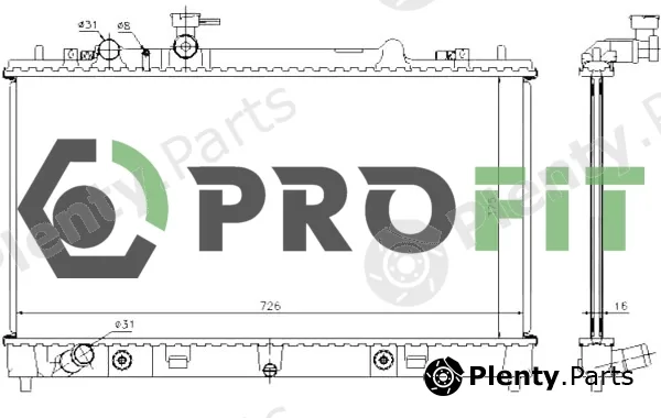 Profit 1740-0221 — Radiator, engine cooling