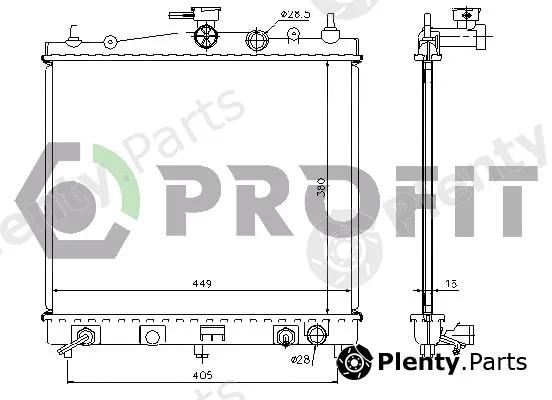 Profit PR6055A1 — Radiator, engine cooling