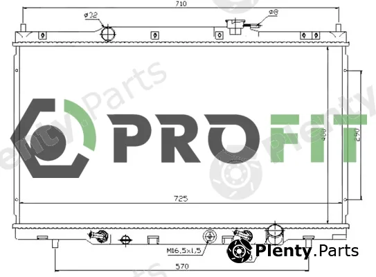 Profit 1740-0203 — Radiator, engine cooling
