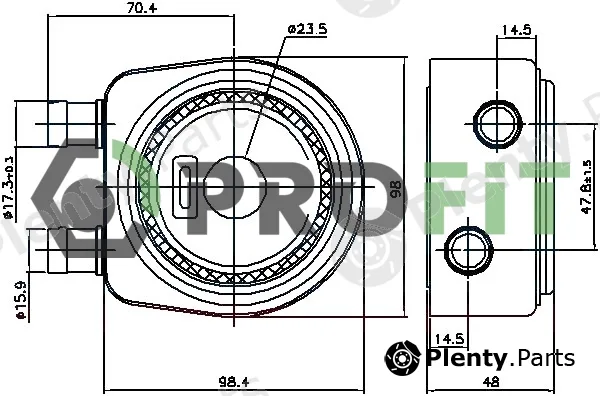 Profit 1745-0048 — Oil Cooler, engine oil