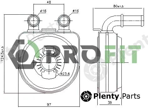 Profit 1745-0025 — Oil Cooler, engine oil