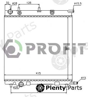 Profit PR0524A1 — Radiator, engine cooling