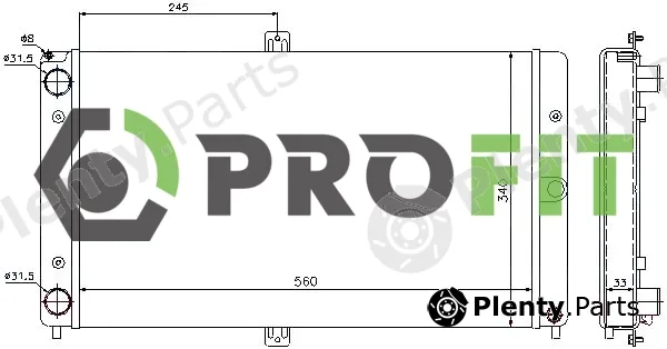 Profit 1740-1501 — Radiator, engine cooling