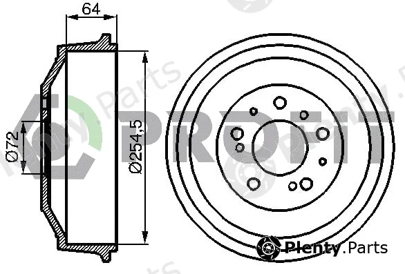 Profit 5020-0008 — Brake Drum