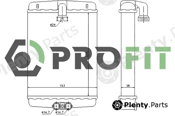 Profit 1760-0300 — Heat Exchanger, interior heating
