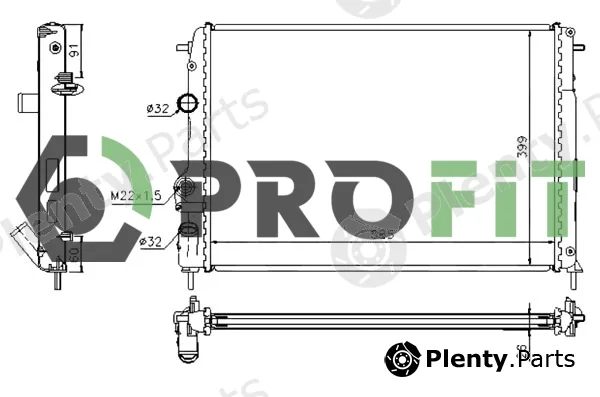 Profit 1740-0176 — Radiator, engine cooling