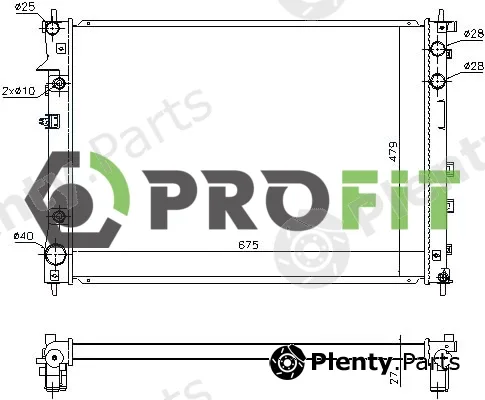 Profit 1740-0353 — Radiator, engine cooling