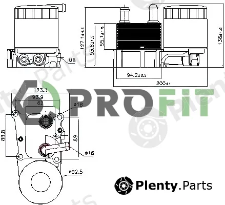 Profit 1745-0012 — Oil Cooler, engine oil