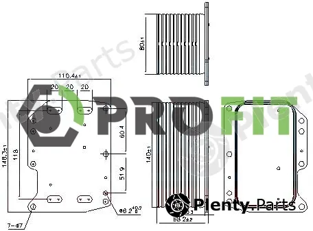 Profit 1745-0073 — Oil Cooler, engine oil