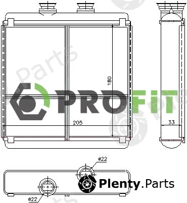 Profit 1760-0312 — Heat Exchanger, interior heating