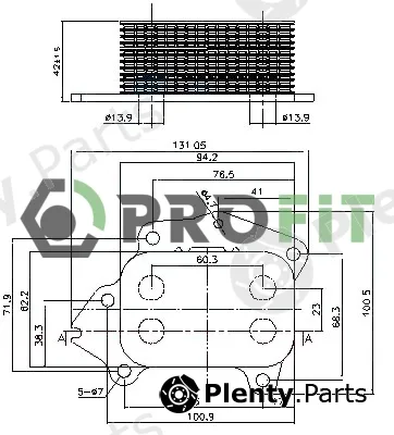 Profit 1745-0031 — Oil Cooler, engine oil