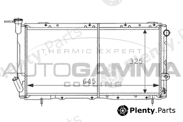Autogamma 100971 — Radiator, engine cooling