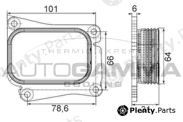 Autogamma 105849 — Oil Cooler, engine oil
