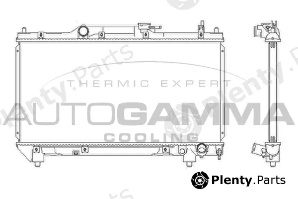 Autogamma 102350 — Radiator, engine cooling
