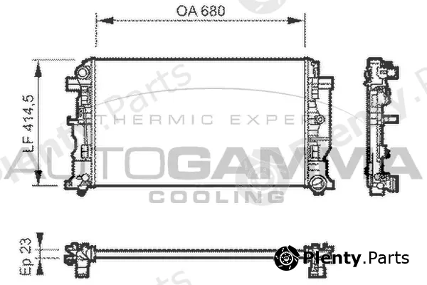 Autogamma 104537 — Radiator, engine cooling