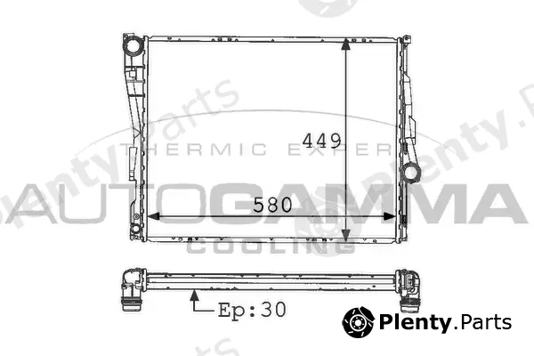 Autogamma 101125 — Radiator, engine cooling