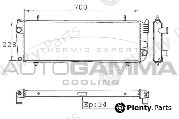 Autogamma 100471 — Radiator, engine cooling