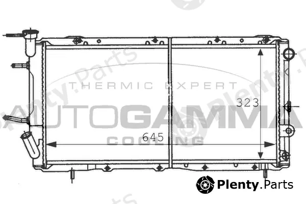 Autogamma 100973 — Radiator, engine cooling
