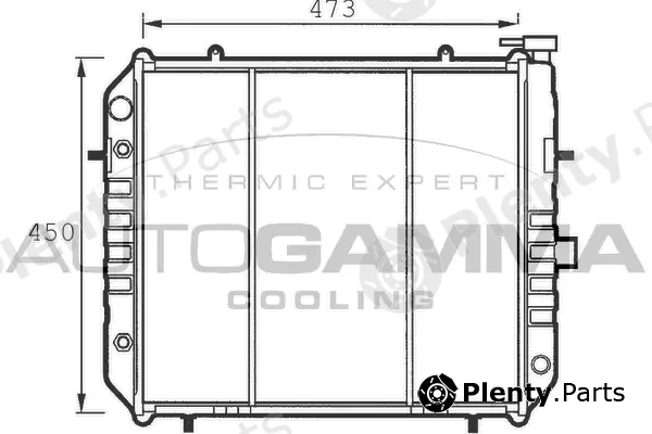 Autogamma 100715 — Radiator, engine cooling
