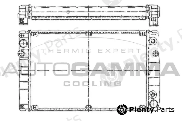 Autogamma 101238 — Radiator, engine cooling