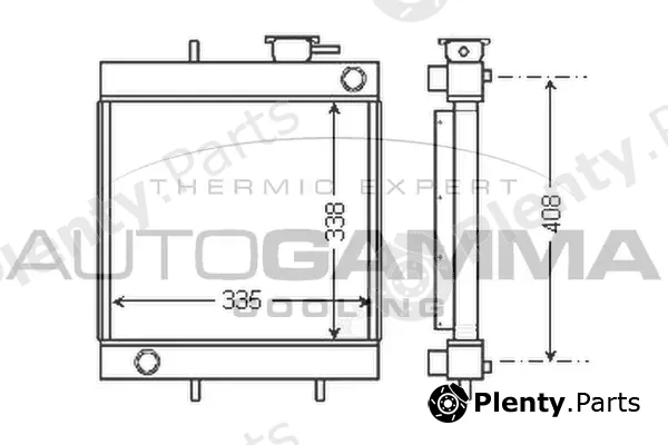 Autogamma 104138 — Radiator, engine cooling