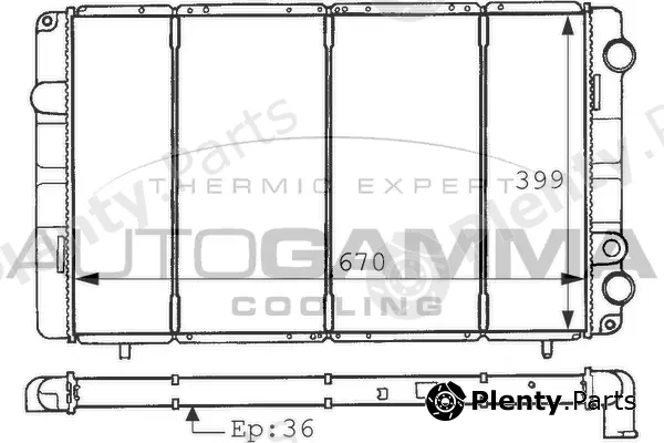 Autogamma 100915 — Radiator, engine cooling