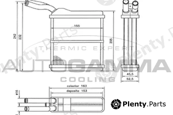 Autogamma 103810 — Heat Exchanger, interior heating
