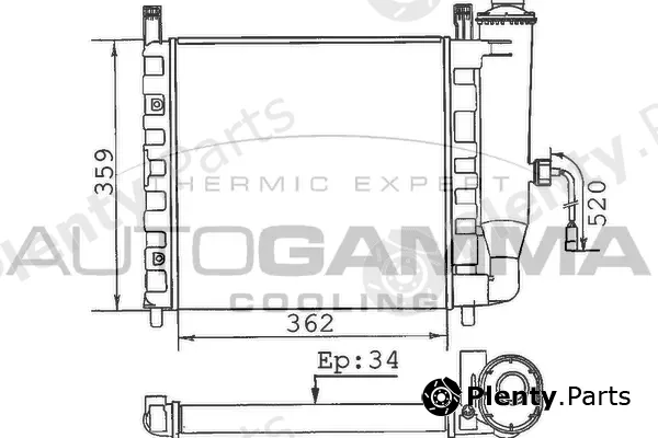 Autogamma 100306 — Radiator, engine cooling