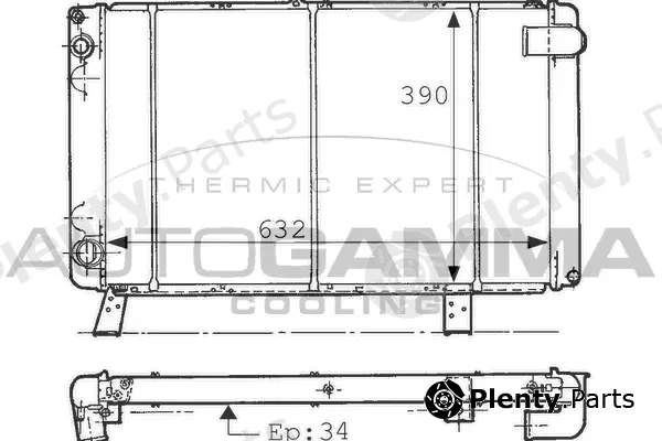 Autogamma 100806 — Radiator, engine cooling