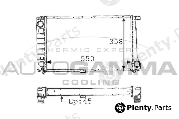 Autogamma 101123 — Radiator, engine cooling