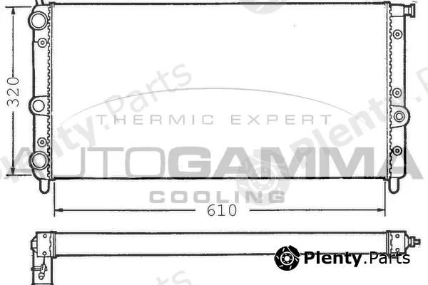Autogamma 100285 — Radiator, engine cooling
