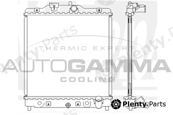 Autogamma 102909 — Radiator, engine cooling