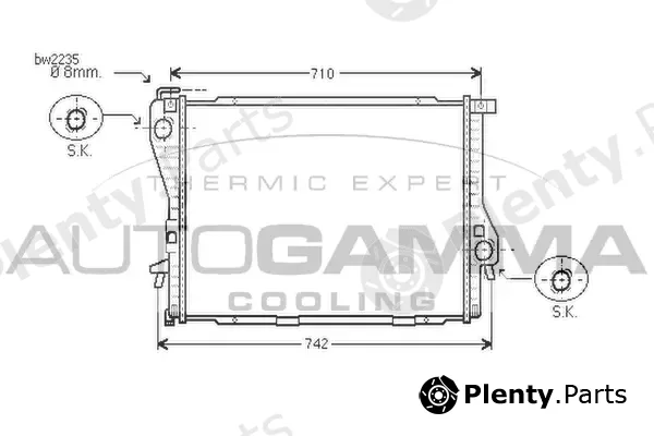 Autogamma 103399 — Radiator, engine cooling