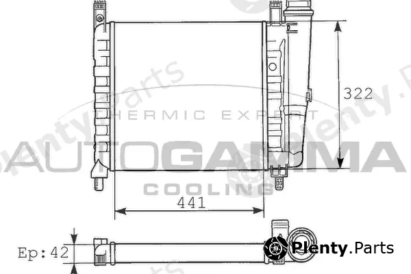 Autogamma 100286 — Radiator, engine cooling