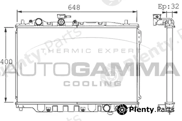 Autogamma 101430 — Radiator, engine cooling
