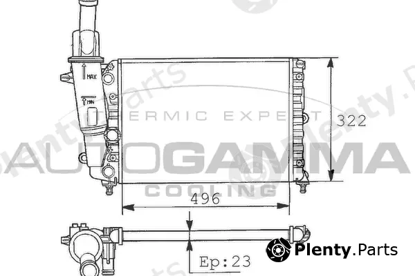 Autogamma 100459 — Radiator, engine cooling