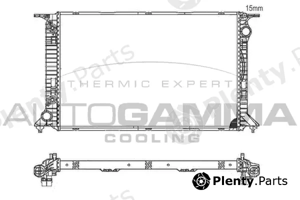 Autogamma 105985 — Radiator, engine cooling