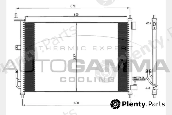 Autogamma 104462 — Condenser, air conditioning