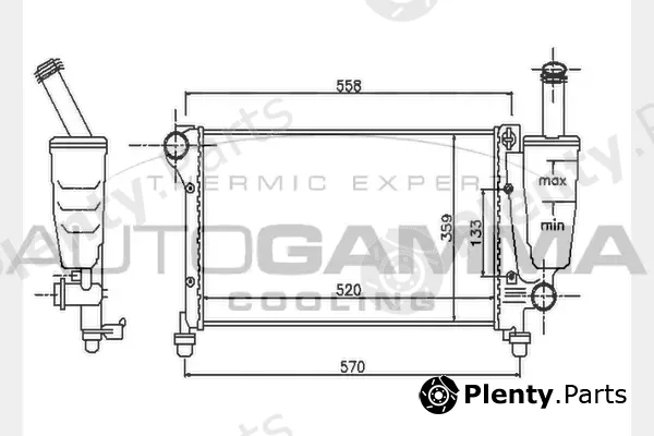 Autogamma 104635 — Radiator, engine cooling