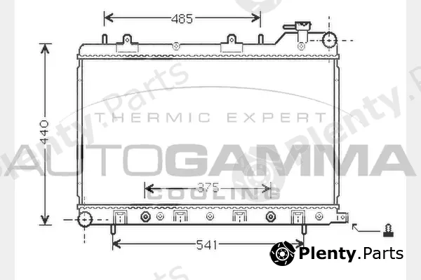 Autogamma 104435 — Radiator, engine cooling