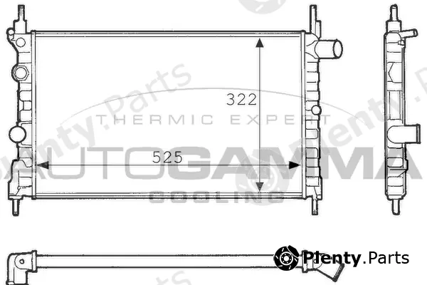 Autogamma 100689 — Radiator, engine cooling
