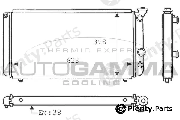 Autogamma 100845 — Radiator, engine cooling